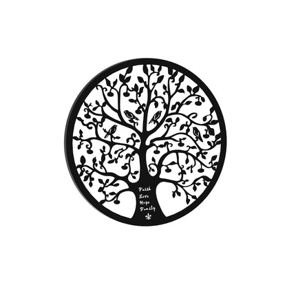 Artiss Metal Wall Art Hanging Sculpture Home Decor Leaf Tree of Life Round Frame.