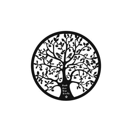 Artiss Metal Wall Art Hanging Sculpture Home Decor Leaf Tree of Life Round Frame.