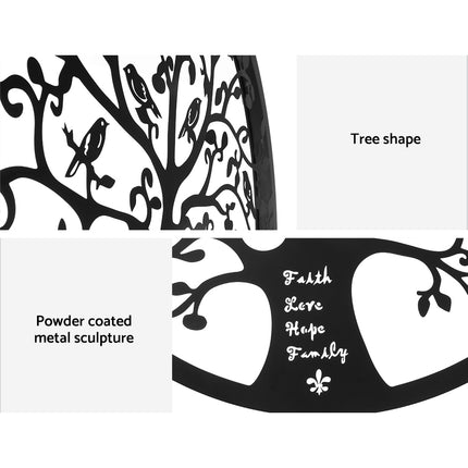 Artiss Metal Wall Art Hanging Sculpture Home Decor Leaf Tree of Life Round Frame.