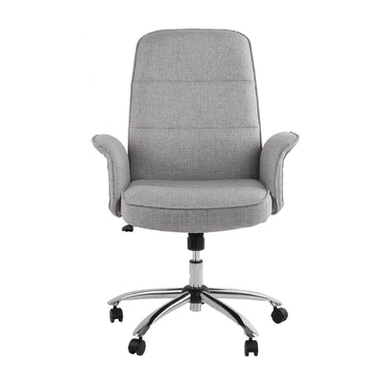 Artiss 2x Bar Stools Padded Linen Wooden Grey.