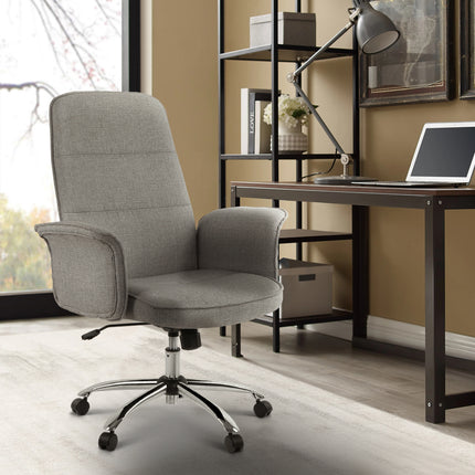 Artiss 2x Bar Stools Padded Linen Wooden Grey.