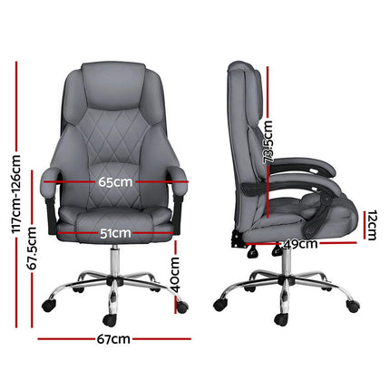 Artiss Executive Office Chair Recliner Grey.