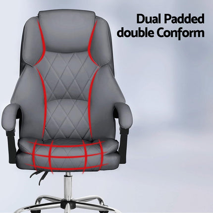 Artiss Executive Office Chair Recliner Grey.