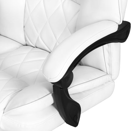 Artiss Executive Office Chair Leather Recliner White.