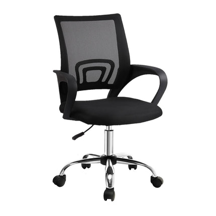 Artiss Mesh Office Chair Mid Back Black.