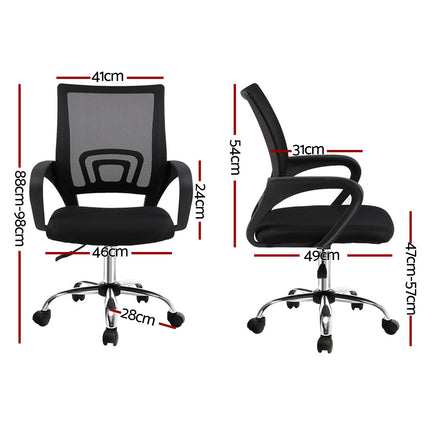 Artiss Mesh Office Chair Mid Back Black.
