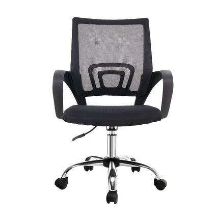 Artiss Mesh Office Chair Mid Back Black.