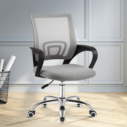 Artiss Mesh Office Chair Mid Back Grey.