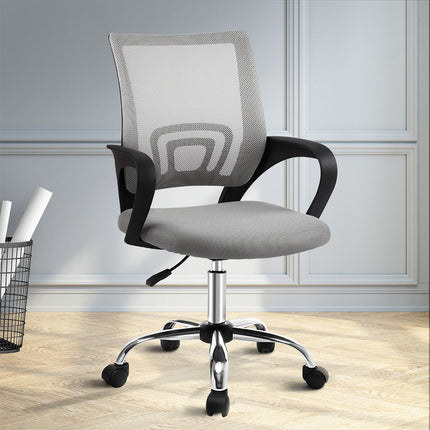 Artiss Mesh Office Chair Mid Back Grey.