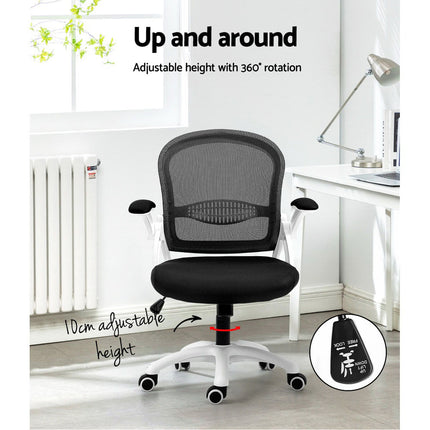 Artiss Mesh Office Chair Mid Back Black.