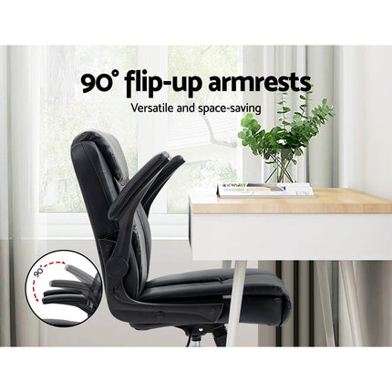 Artiss Executive Office Chair Mid Back Black.