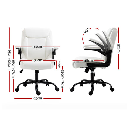 Artiss Executive Office Chair Mid Back White.