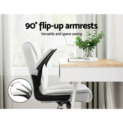 Artiss Executive Office Chair Mid Back White.