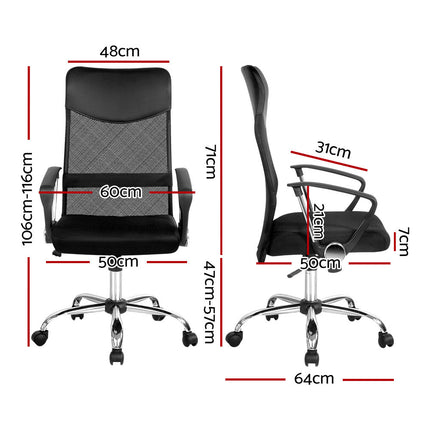 Artiss Mesh Office Chair High Back Black.