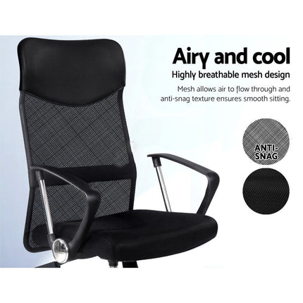 Artiss Mesh Office Chair High Back Black.