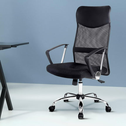 Artiss Mesh Office Chair High Back Black.