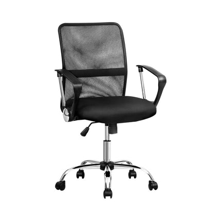 Artiss Mesh Office Chair Mid Back Black.