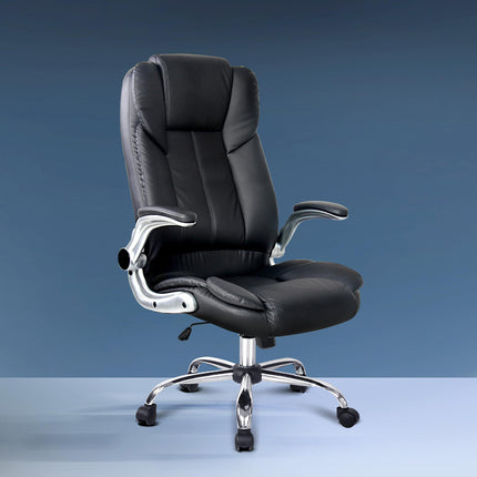 Artiss Executive Office Chair Leather Tilt Black.