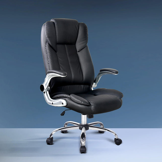Artiss Executive Office Chair Leather Tilt Black.