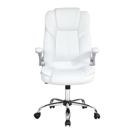 Artiss Executive Office Chair Leather Tilt White.