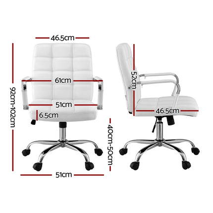 Artiss Office Chair Seat PU Work Computer Desk Chairs.