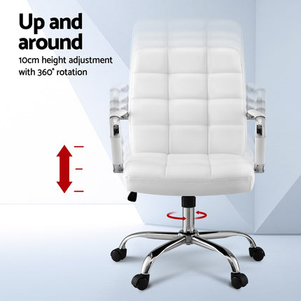Artiss Office Chair Seat PU Work Computer Desk Chairs.