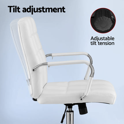 Artiss Office Chair Seat PU Work Computer Desk Chairs.