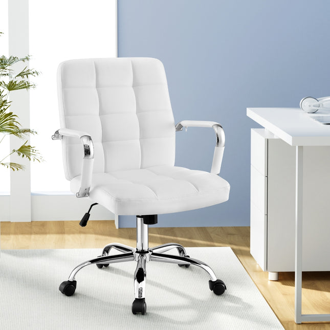 Artiss Office Chair Seat PU Work Computer Desk Chairs.