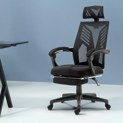 Artiss Mesh Office Chair Recliner Black.