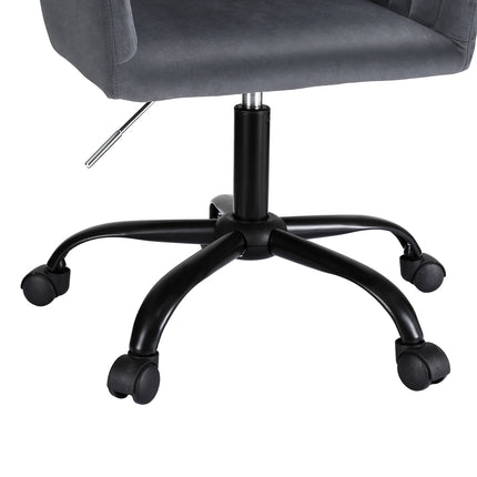 Artiss Office Chair Velvet Seat Dark Grey.
