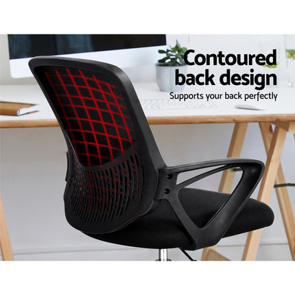 Artiss Office Chair Drafting Stool Computer Standing Desk Mesh Chairs Black.