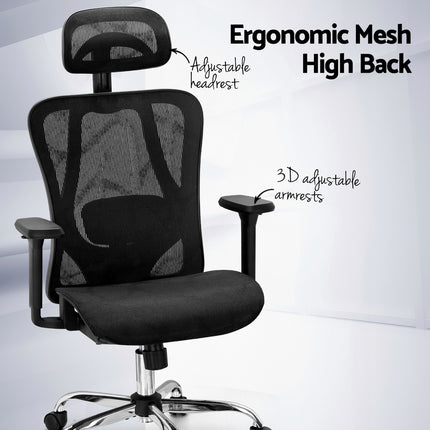 Artiss Ergonomic Office Chair Recline Black.