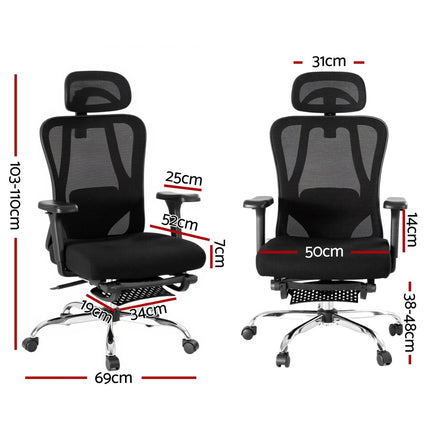 Artiss Ergonomic Mesh Office Chair Black.