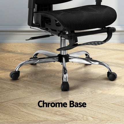 Artiss Ergonomic Office Chair Footrest Black.