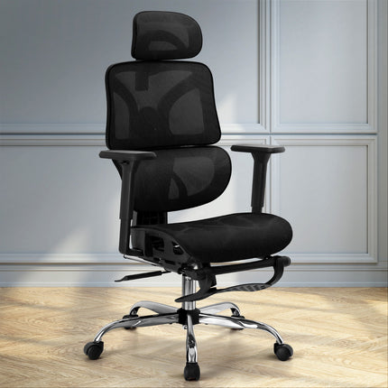 Artiss Ergonomic Office Chair Footrest Black.