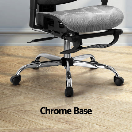 Artiss Ergonomic Office Chair Footrest Grey.