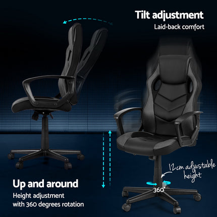 Artiss Gaming Office Chair Computer Chairs Grey.