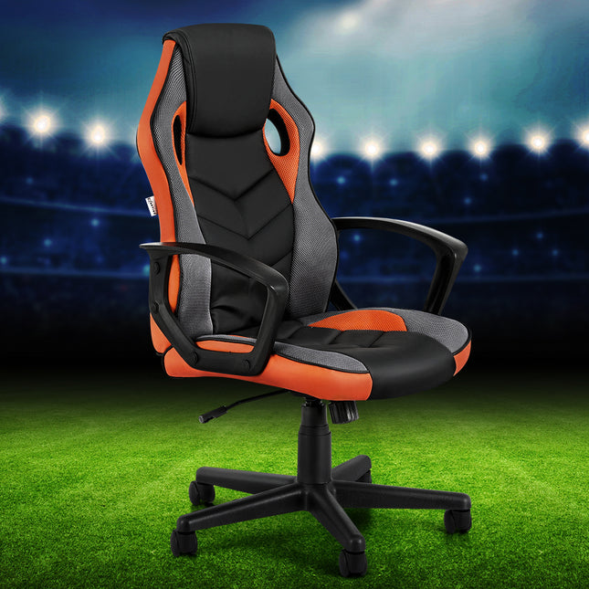 Artiss Gaming Office Chair Computer Executive Racing Chairs High Back Orange.