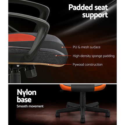 Artiss Gaming Office Chair Computer Executive Racing Chairs High Back Orange.