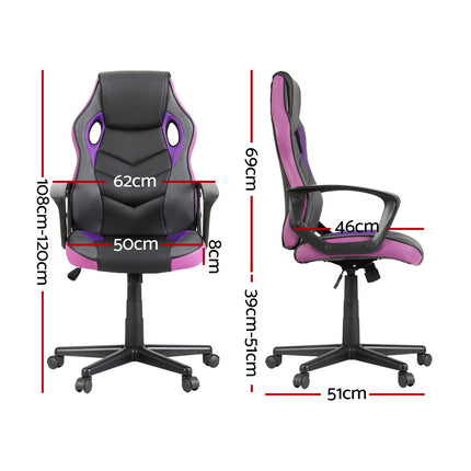 Artiss Gaming Office Chair Computer Chairs Purple.