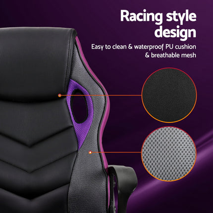 Artiss Gaming Office Chair Computer Chairs Purple.