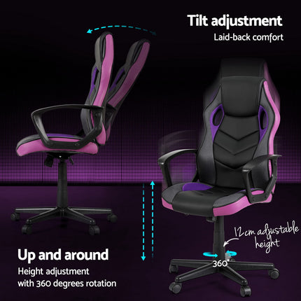 Artiss Gaming Office Chair Computer Chairs Purple.