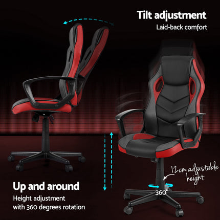Artiss Gaming Office Chair Computer Chairs Red.