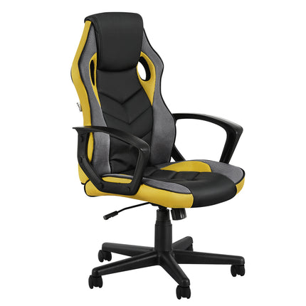 Artiss Gaming Office Chair Computer Executive Racing Chairs High Back Yellow.
