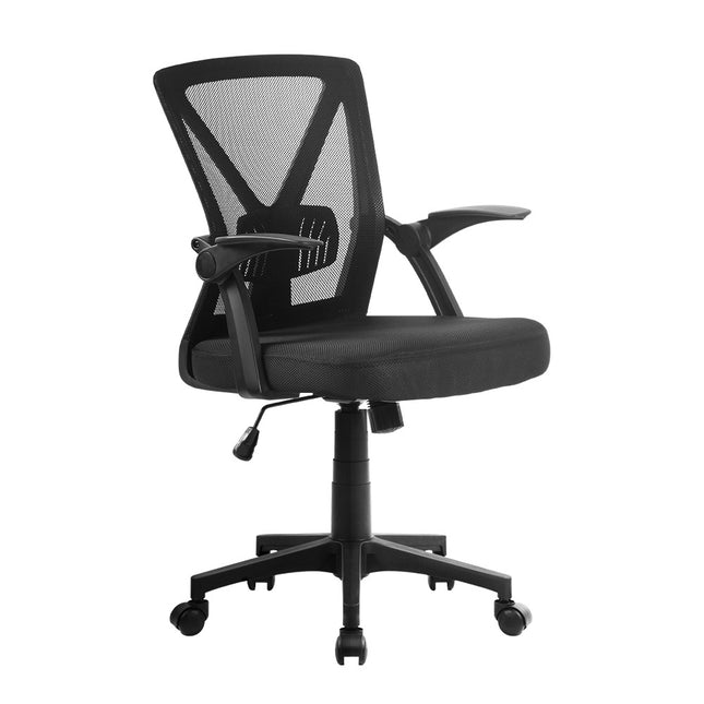 Artiss Mesh Office Chair Mid Back Black.