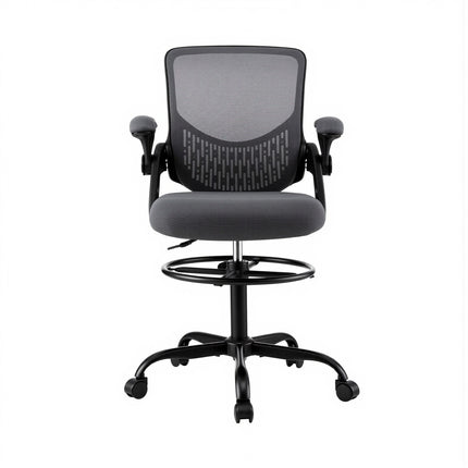 Artiss Office Chair Drafting Chairs Stool Computer Desk Studios Mesh Grey.