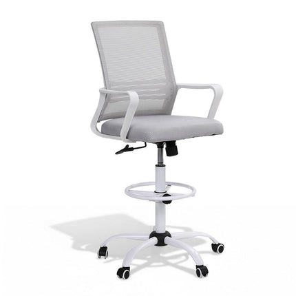 Artiss Office Chair Drafting Chairs Stool Computer Desk Studios Mesh White.