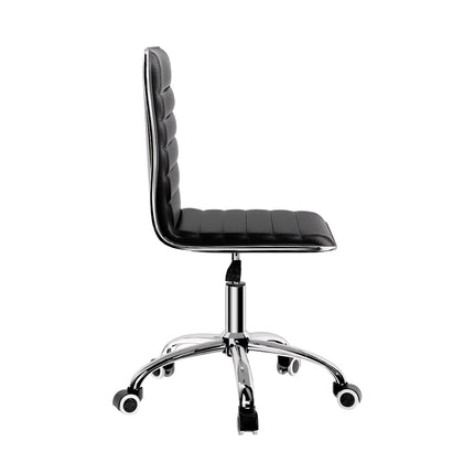 Artiss Office Chair Conference Chairs PU Leather Low Back Black.