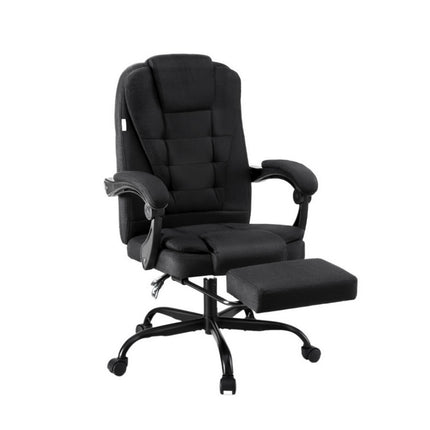 Artiss Office Chair Executive Fabric Seat Racing Computer Desk Chairs Footrest.