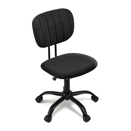 Artiss Ergonomic Office Chair Mesh Computer Desk Chairs with Lumbar Support, Height Adjustment Swivel Chair Mid Back for Home Office Study, Black and White.